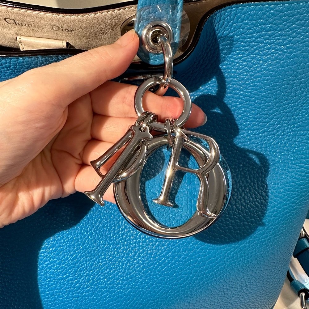 Christian Dior Diorissimo Tote Large Blue Leather - Picture 10 of 16